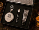 Kit Lattafa Fakhar Black – Eau de Parfum 100ml + Perfume de Bolso + Shower Gel